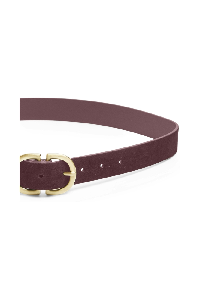 PCJUVA SUEDE JEANS BELT NOOS 17102275 Tawny Port/W. BRUSHED